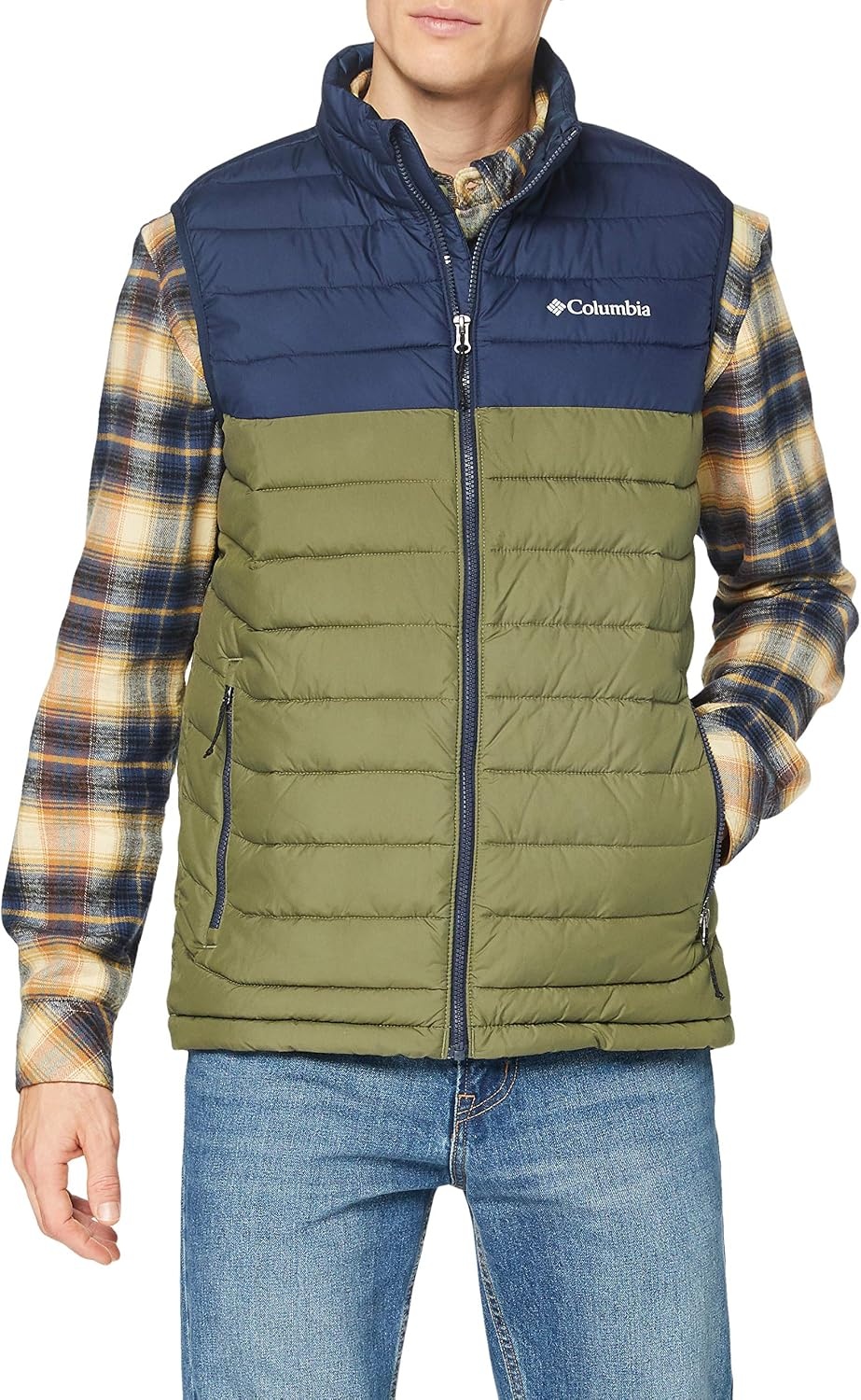 image:imageColumbia Powder Lite II Vest Steppweste fr HerrenStone GreenCollegiate Navy