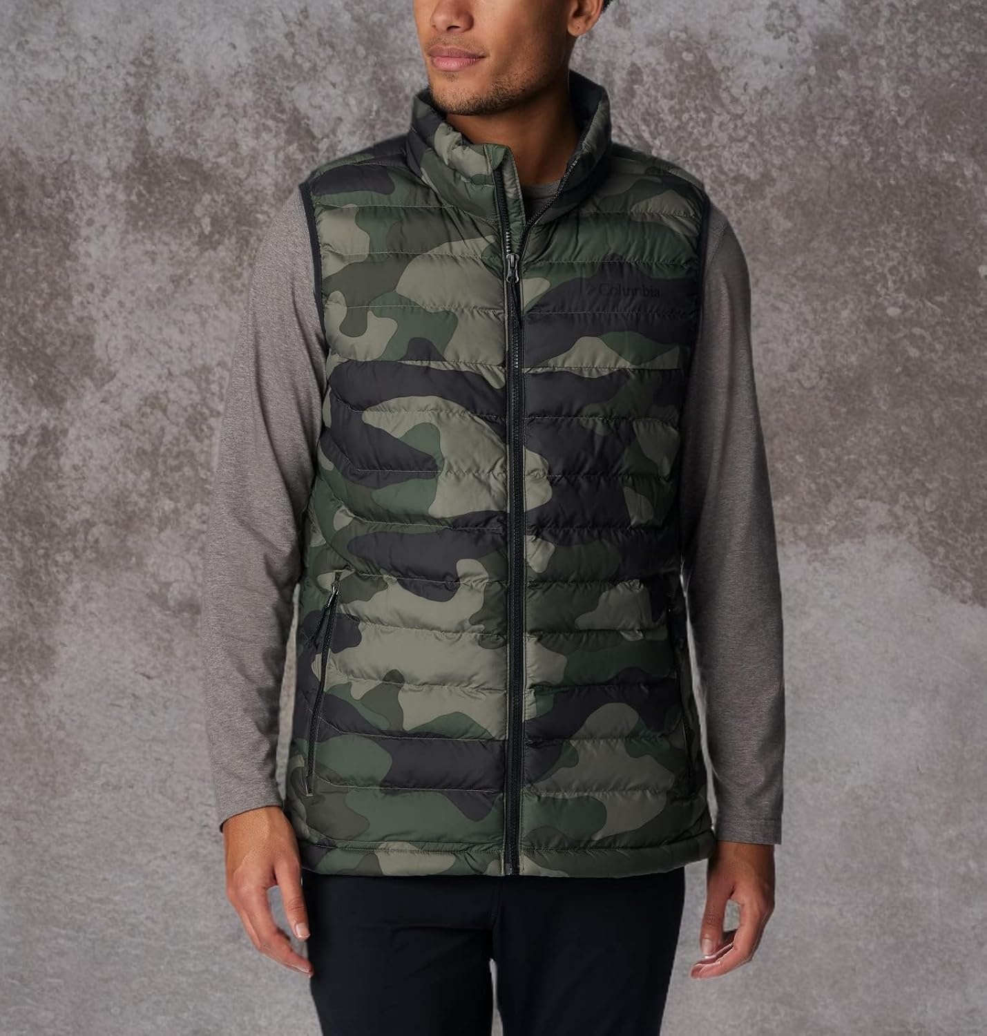 image:imageColumbia Powder Lite II Vest Steppweste fr HerrenStonegreen CamouflagePrint