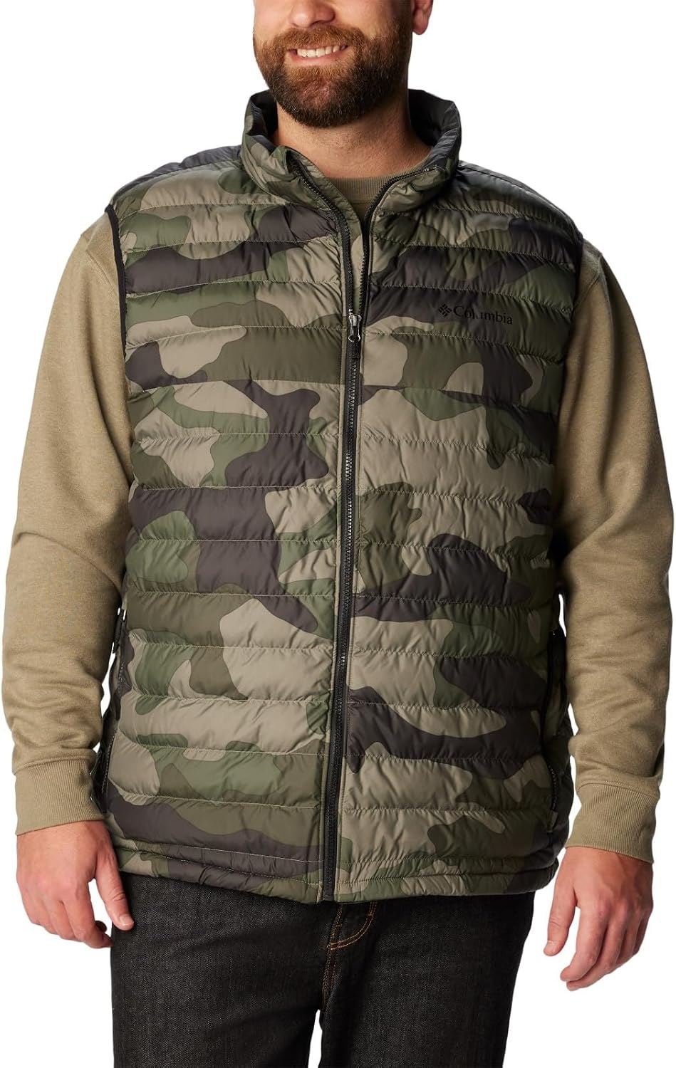image:imageColumbia Powder Lite II Vest Steppweste fr HerrenStonegreen CamouflagePrint