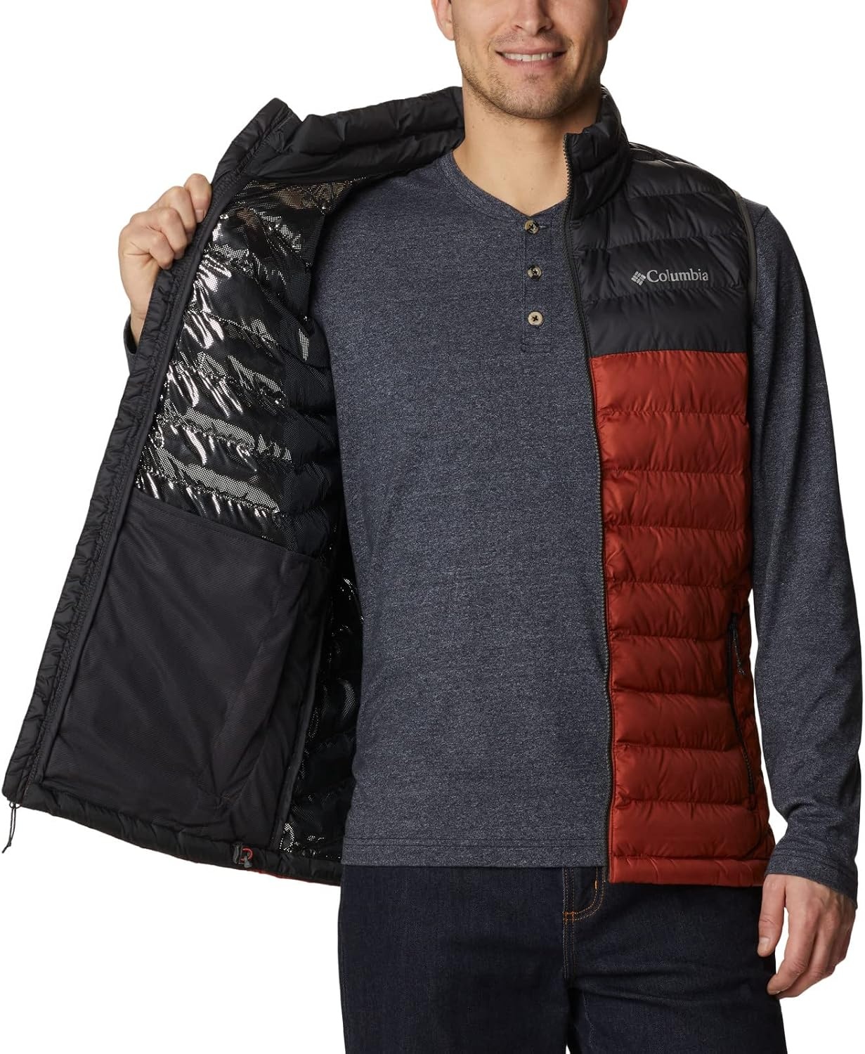 image:imageColumbia Powder Lite II Vest Steppweste fr HerrenWarp Red Shark