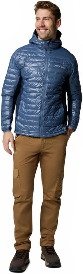 image:imageColumbia Powder Pass Hybrid Hooded Jacket Steppjacke mit Kapuze fr HerrenDark MountainCollegiate Navy