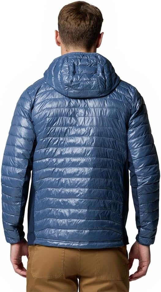 image:imageColumbia Powder Pass Hybrid Hooded Jacket Steppjacke mit Kapuze fr HerrenDark MountainCollegiate Navy