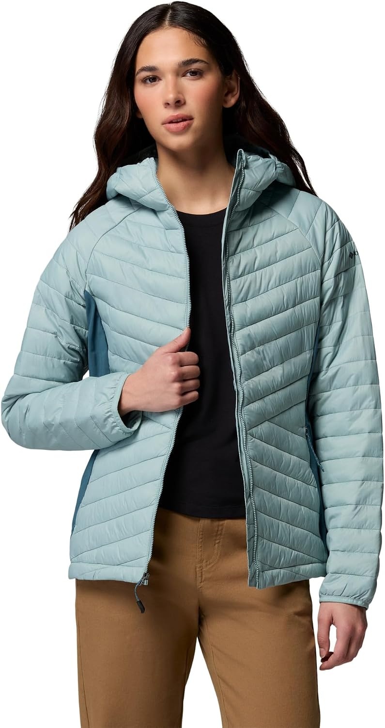 image:imageColumbia Powder Pass III Hybrid Hdd Jkt Steppjacke mit Kapuze fr DamenCrushed BlueEverblue