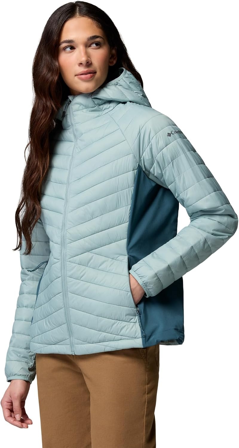 image:imageColumbia Powder Pass III Hybrid Hdd Jkt Steppjacke mit Kapuze fr DamenCrushed BlueEverblue