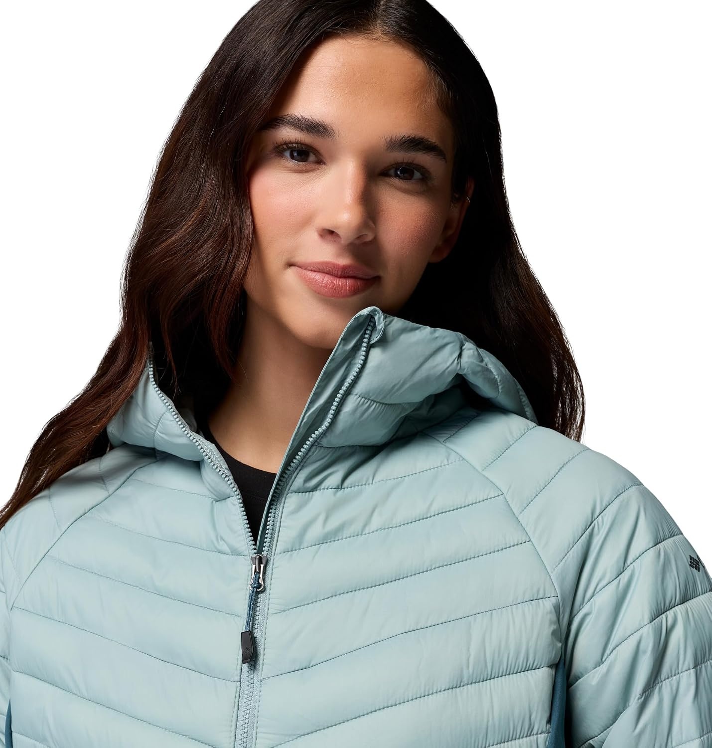 image:imageColumbia Powder Pass III Hybrid Hdd Jkt Steppjacke mit Kapuze fr DamenCrushed BlueEverblue