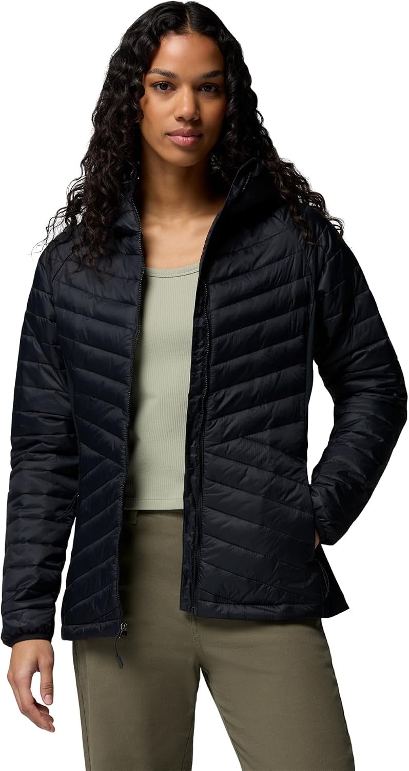 image:imageColumbia Powder Pass III Hybrid Hdd Jkt Steppjacke mit Kapuze fr DamenSchwarz