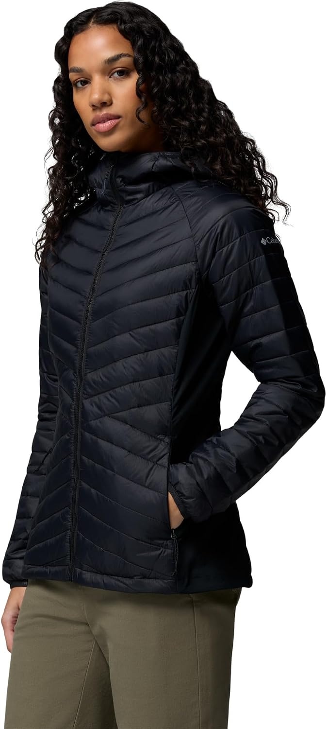 image:imageColumbia Powder Pass III Hybrid Hdd Jkt Steppjacke mit Kapuze fr DamenSchwarz