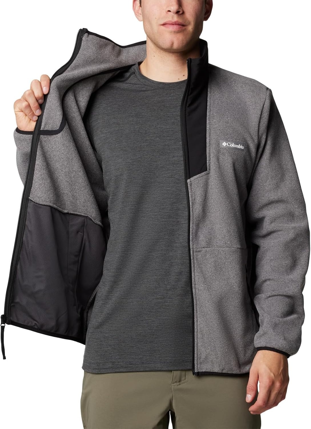 image:imageColumbia Sequoia Grove Full Zip Fleece Fleecejacke mit durchgehendem Reiverschluss fr HerrenCity Grey HeatherBlack 023