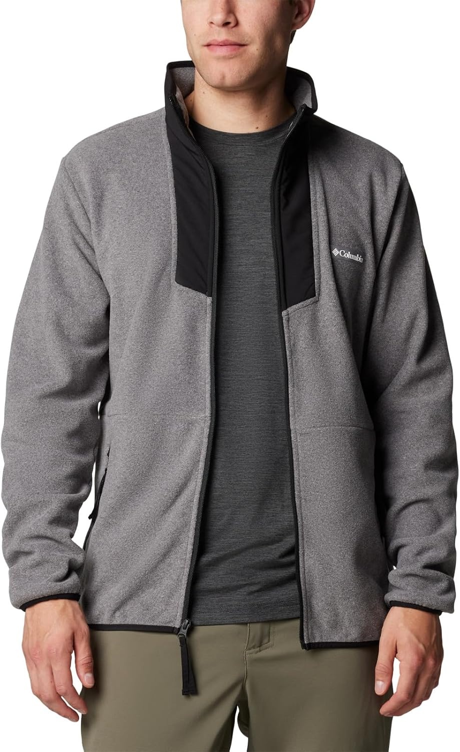 image:imageColumbia Sequoia Grove Full Zip Fleece Fleecejacke mit durchgehendem Reiverschluss fr HerrenCity Grey HeatherBlack 023