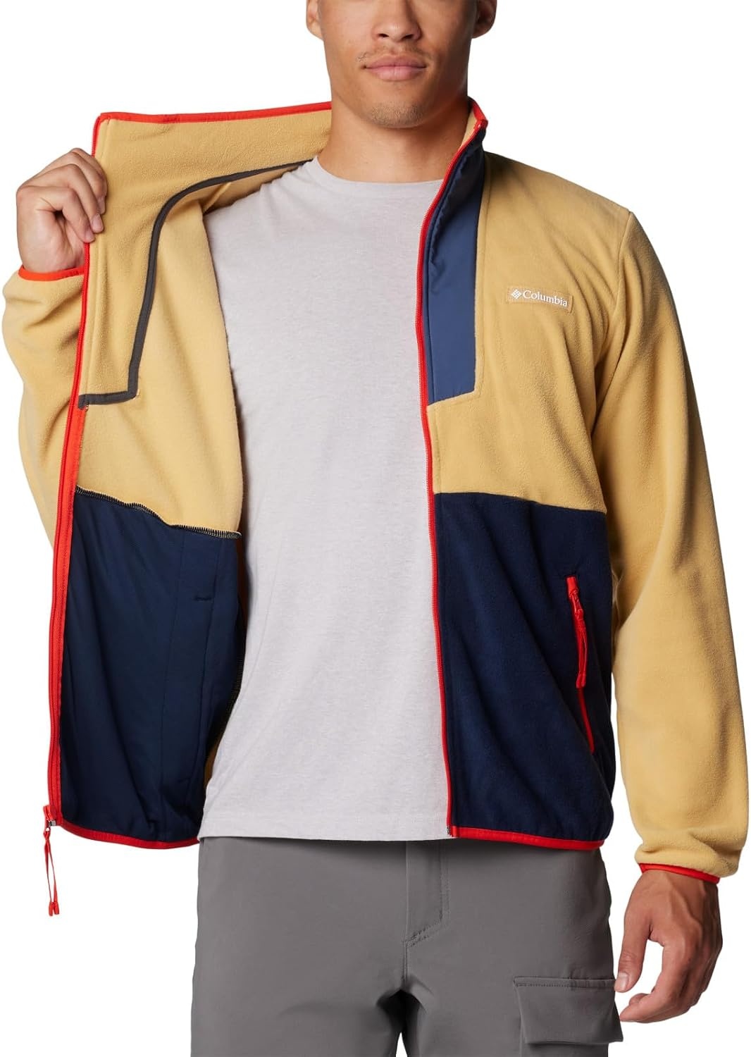 image:imageColumbia Sequoia Grove Full Zip Fleece Fleecejacke mit durchgehendem Reiverschluss fr HerrenLight CamelDark MtnColl NavySpicy