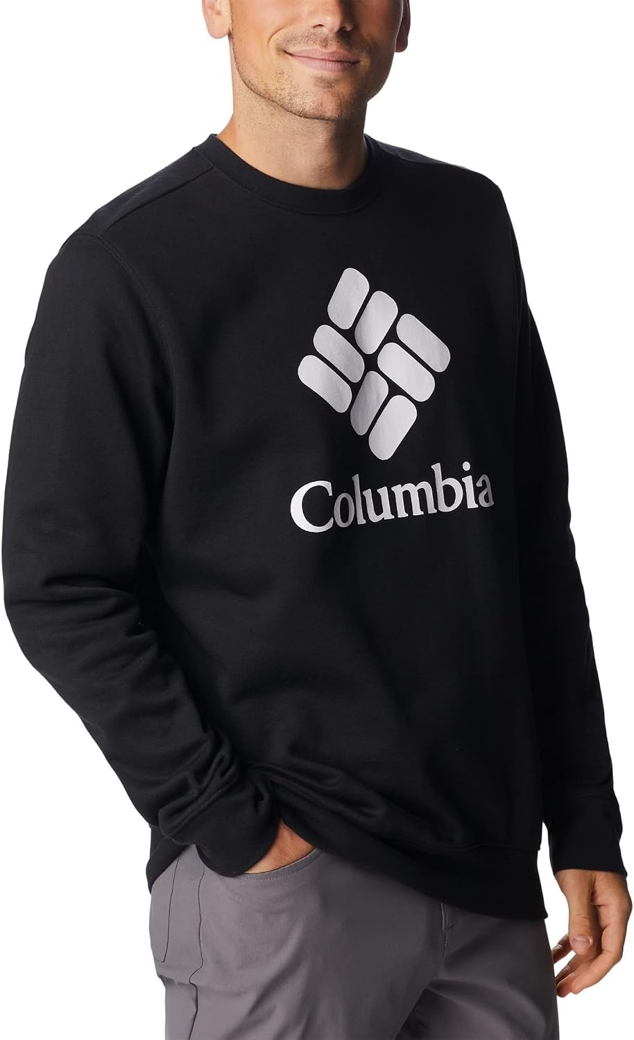 image:imageColumbia Trek Crew Sweatshirt fr HerrenBlackCsc Stacked Logo