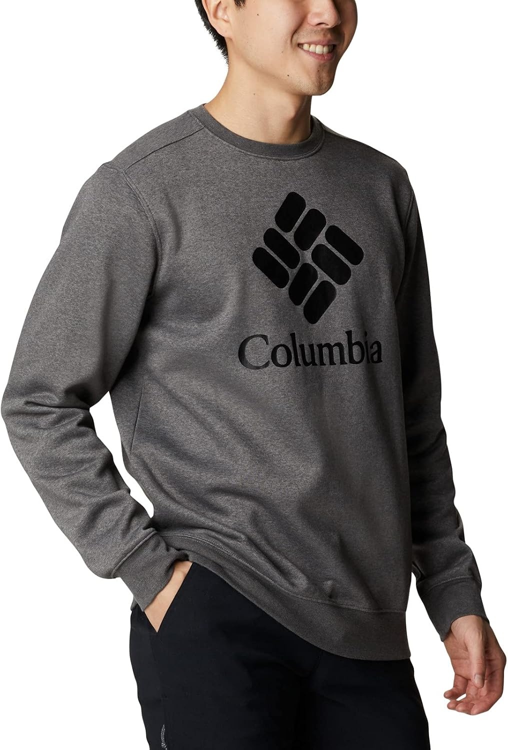 image:imageColumbia Trek Crew Sweatshirt fr HerrenCharcoal HeatherCsc Stacked Grafik
