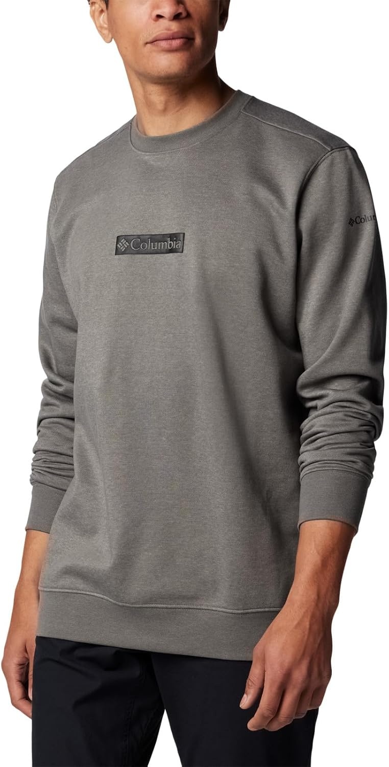 image:imageColumbia Trek Crew Sweatshirt fr HerrenCharcoal HeatherPuff Box Gem Logo