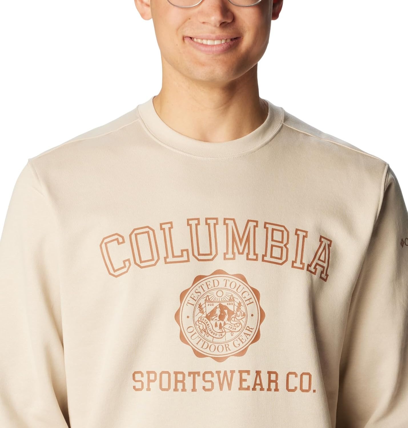 image:imageColumbia Trek Crew Sweatshirt fr HerrenDark StoneCsc Emblem