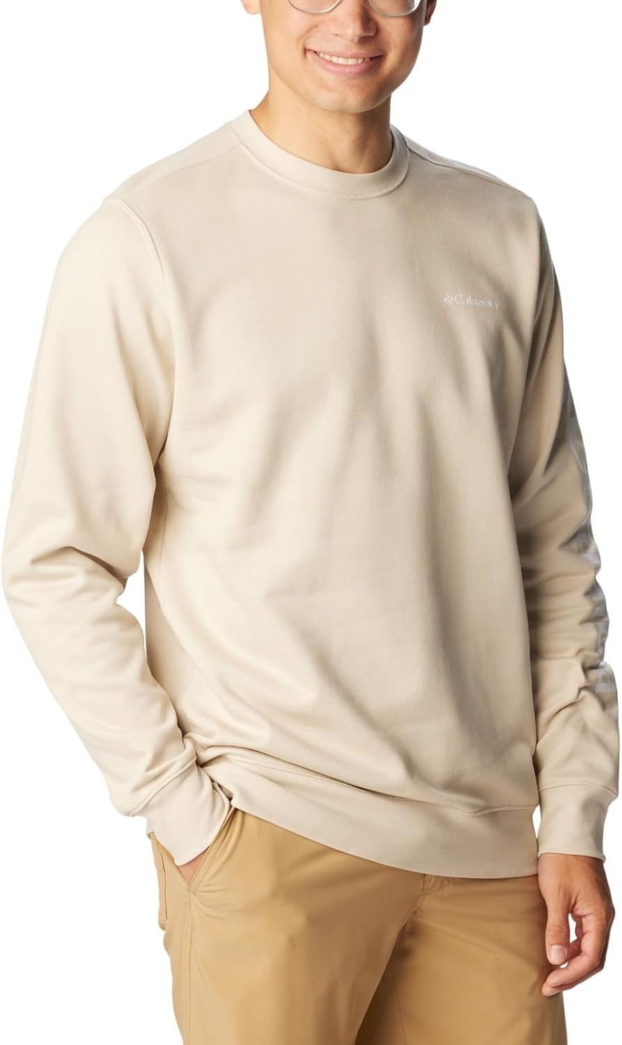 image:imageColumbia Trek Crew Sweatshirt fr HerrenDark StoneCsc Sleeve Logo