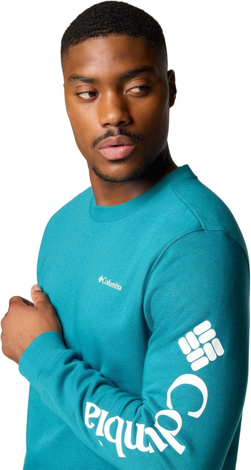 image:imageColumbia Trek Crew Sweatshirt fr HerrenRiver BlueCsc Sleeve Logo