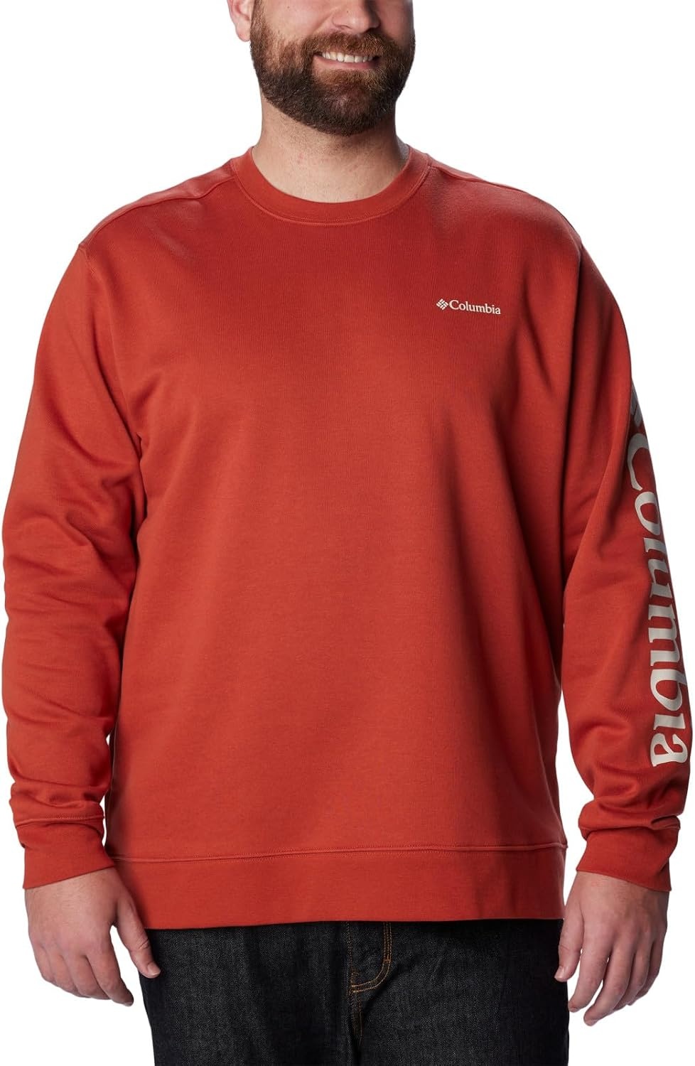 image:imageColumbia Trek Crew Sweatshirt fr HerrenWarp Red Csc Sleeve Logo