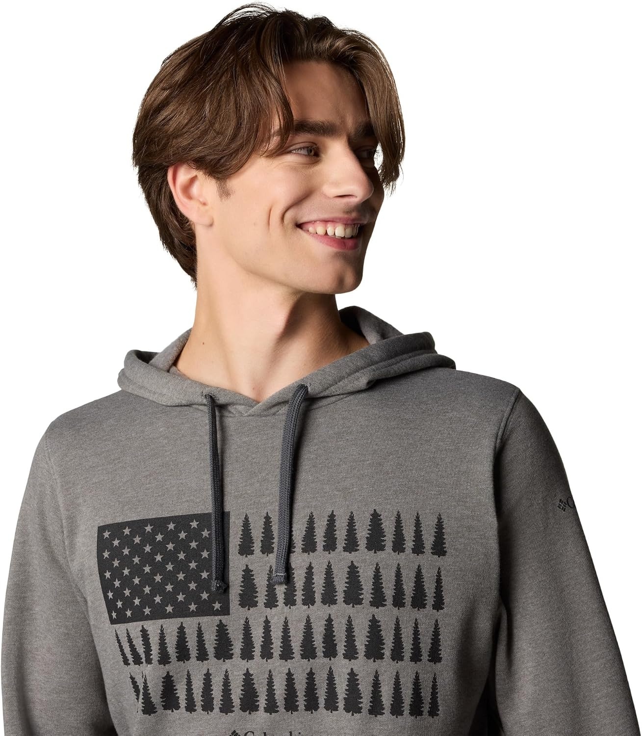 image:imageColumbia Trek Hoodie Hoodie fr HerrenCharcoal HeatherTreestriped Flagge