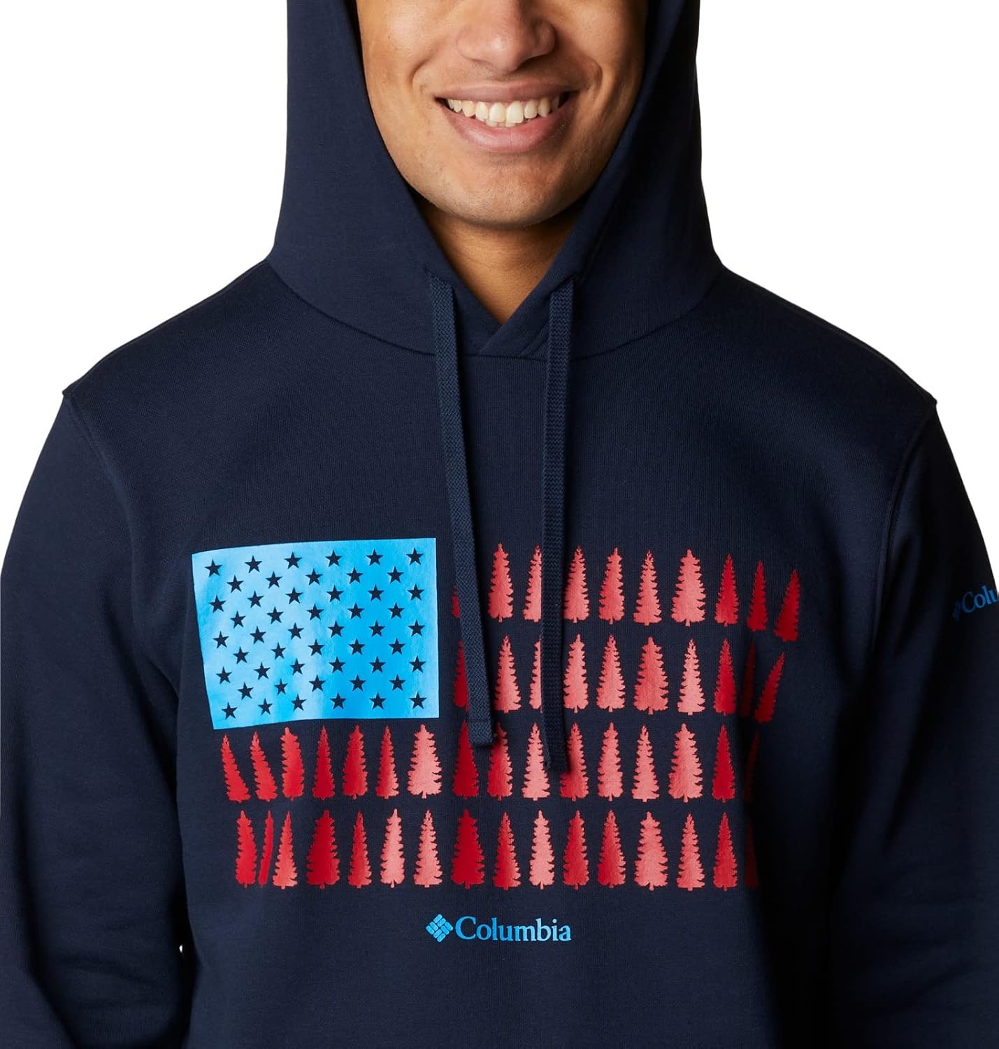image:imageColumbia Trek Hoodie Hoodie fr HerrenCollegiate NavyTreestriped Flagge