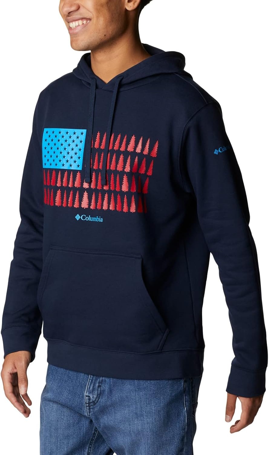 image:imageColumbia Trek Hoodie Hoodie fr HerrenCollegiate NavyTreestriped Flagge