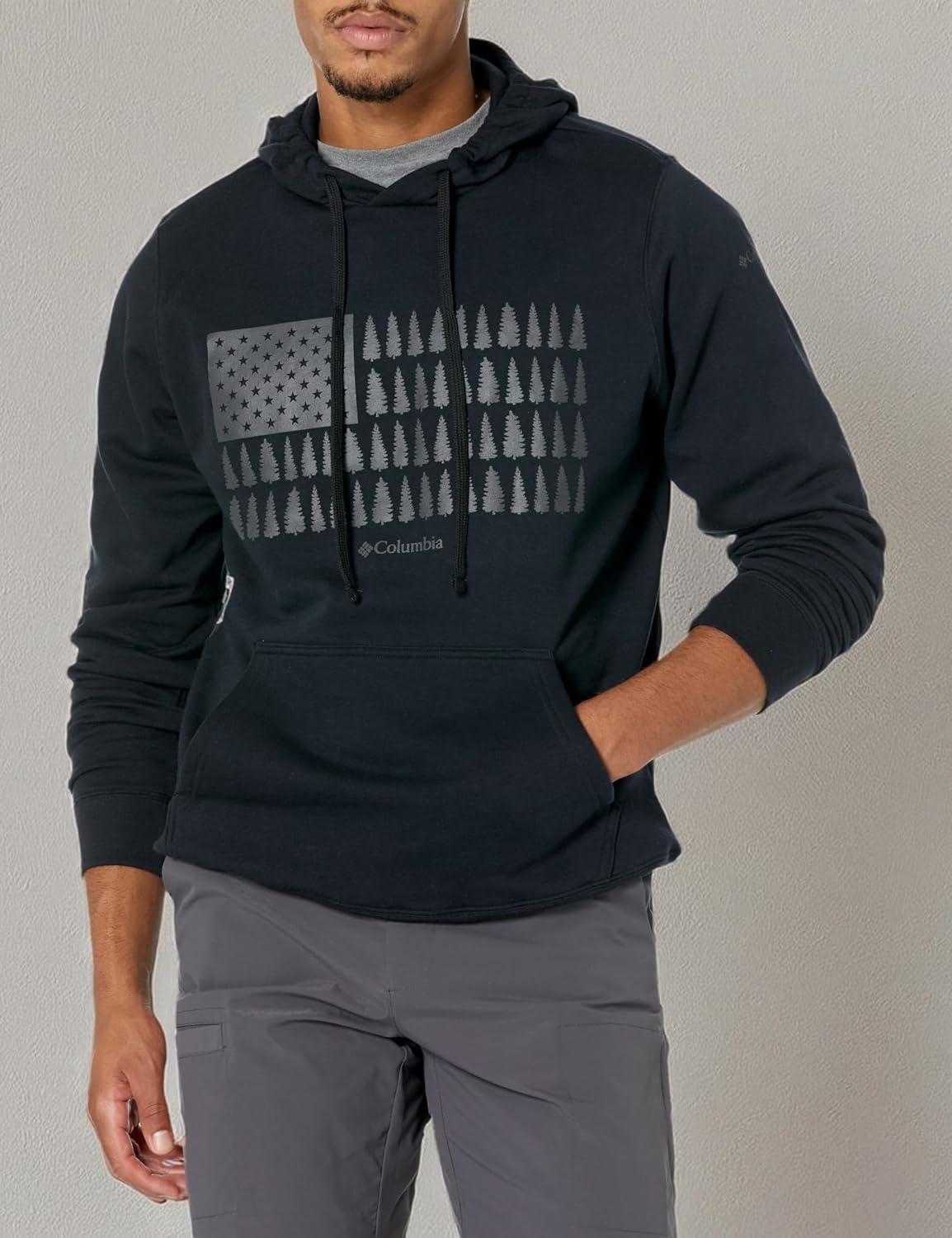 image:imageColumbia Trek Hoodie Hoodie fr HerrenMotiv Schwarze Flagge Treeline