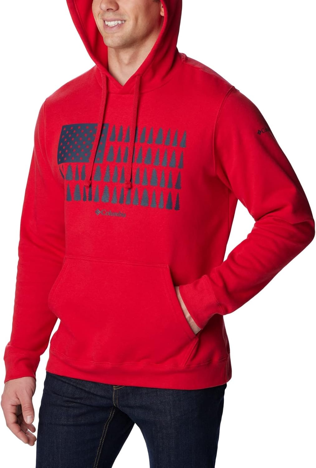 image:imageColumbia Trek Hoodie Hoodie fr HerrenMountain Red Treestriped Flagge