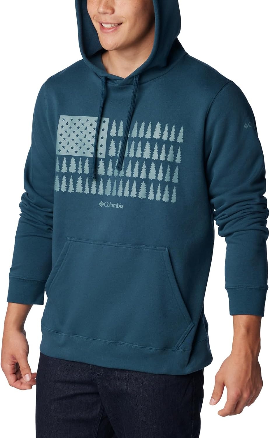 image:imageColumbia Trek Hoodie Hoodie fr HerrenNachtwelle Treelineflaggengrafik