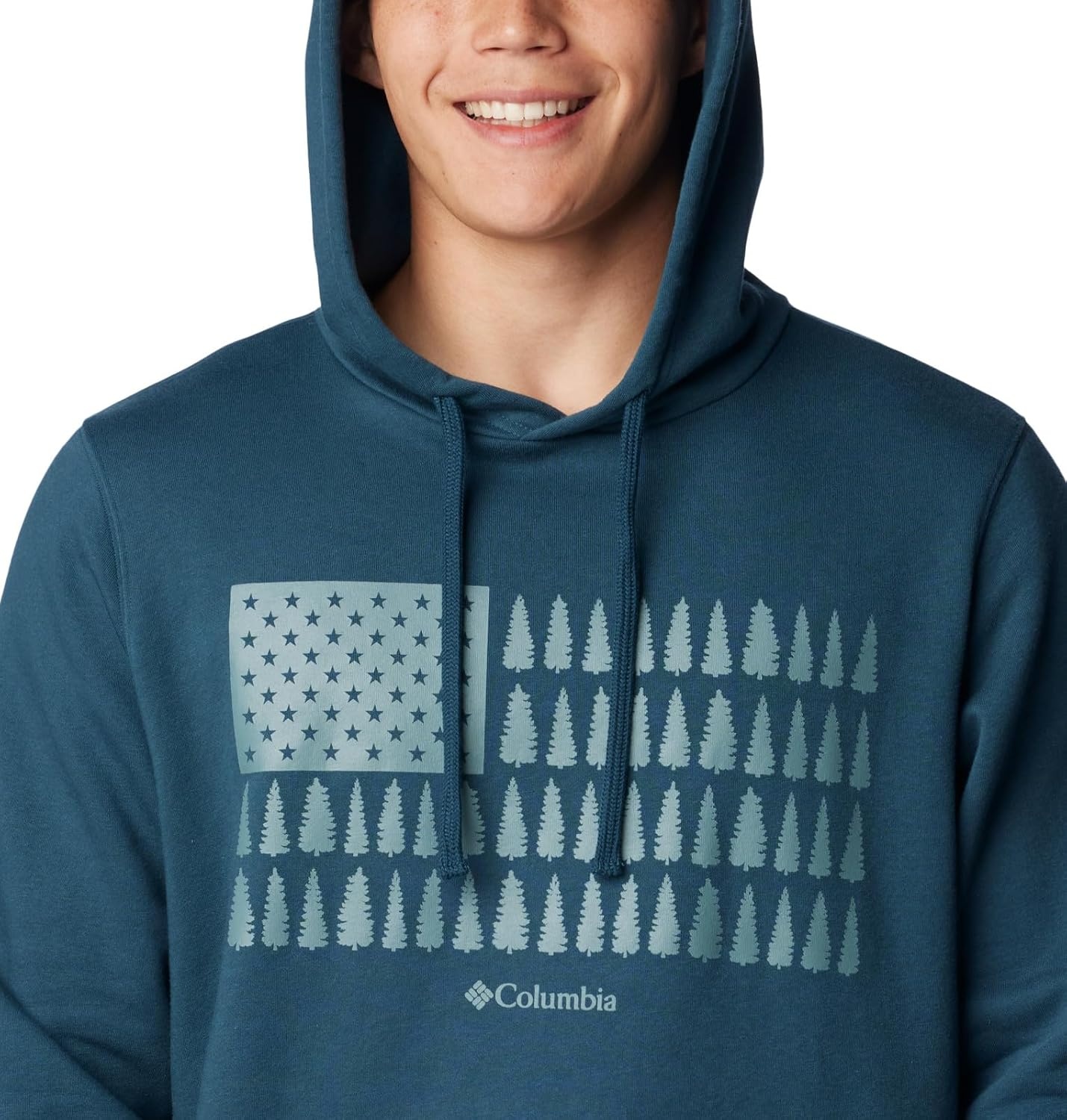 image:imageColumbia Trek Hoodie Hoodie fr HerrenNight Wave Treelineflaggengrafik