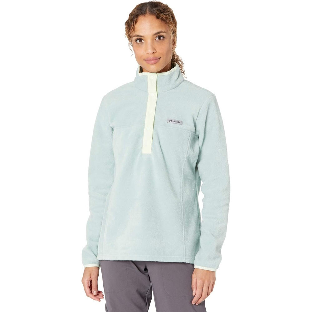 image:imageColumbia Benton Springs 12 Snap Pull Over II Fleece Pullover fr DamenAqua ToneLight Lime