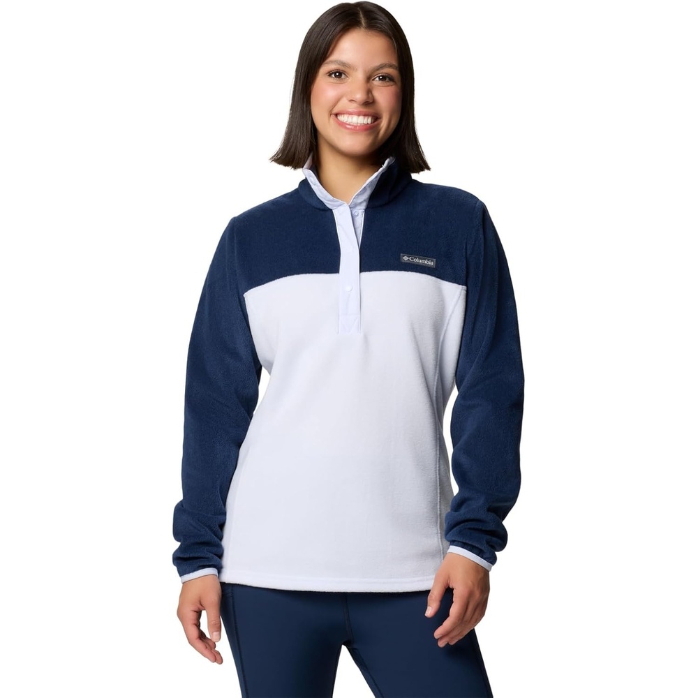 image:imageColumbia Benton Springs 12 Snap Pull Over II Fleece Pullover fr DamenCollegiate NavySnowdrift