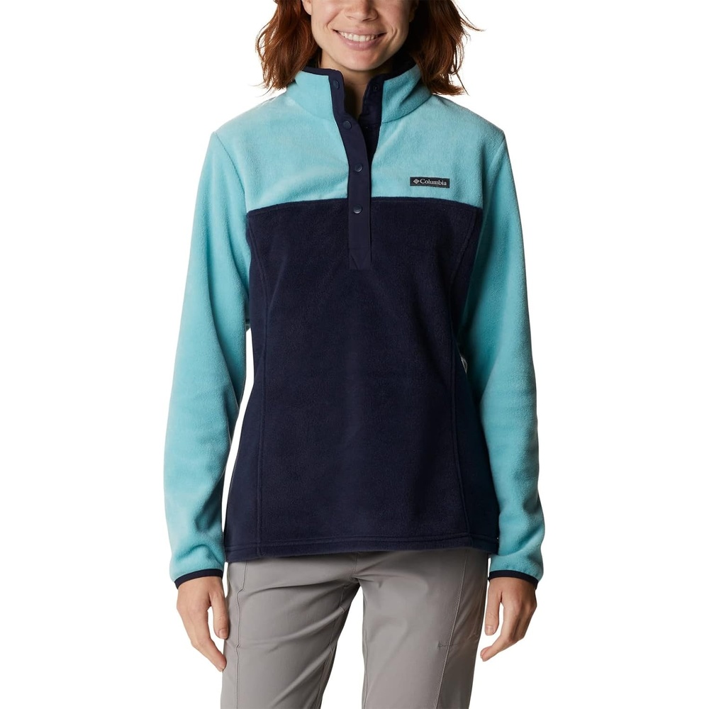 image:imageColumbia Benton Springs 12 Snap Pull Over II Fleece Pullover fr DamenDunkle NachtaktivMeereswelle