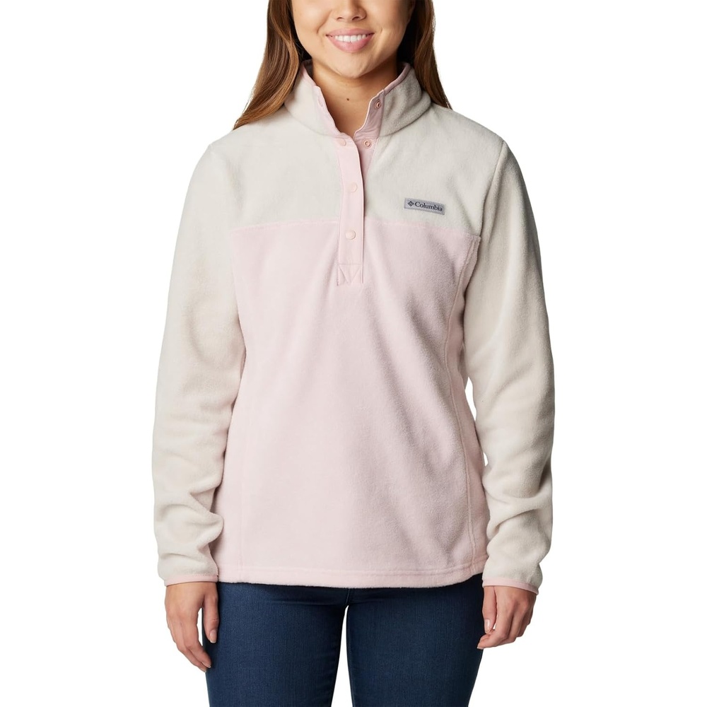image:imageColumbia Benton Springs 12 Snap Pull Over II Fleece Pullover fr DamenDusty PinkDark StoneDusty Pink