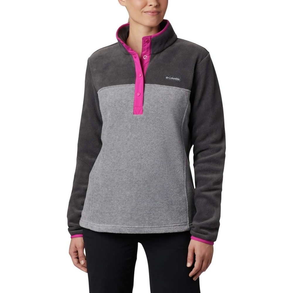 image:imageColumbia Benton Springs 12 Snap Pull Over II Fleece Pullover fr DamenHellgrau HeatherHai