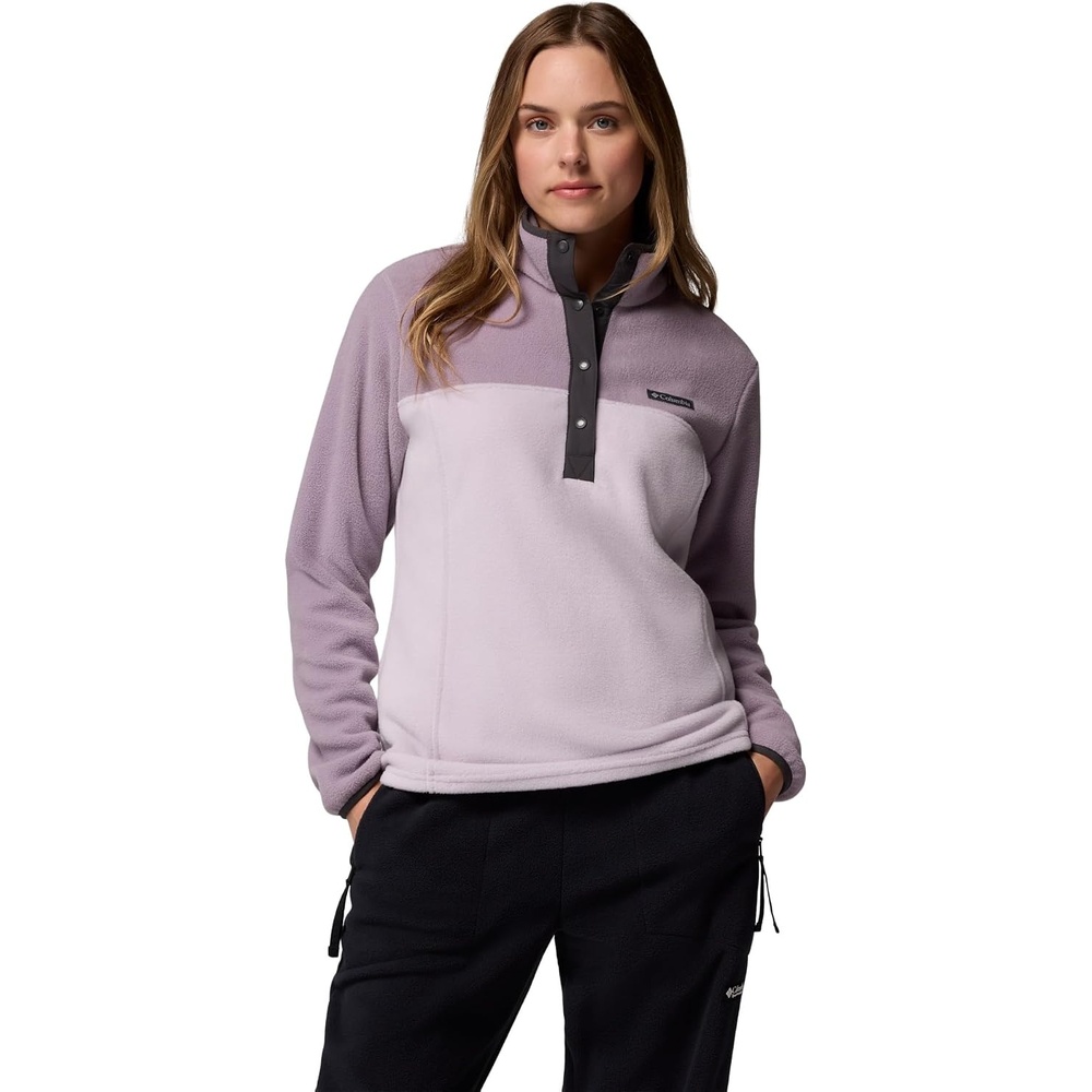 image:imageColumbia Benton Springs 12 Snap Pull Over II Fleece Pullover fr DamenLavender PearlShale PurpleShark