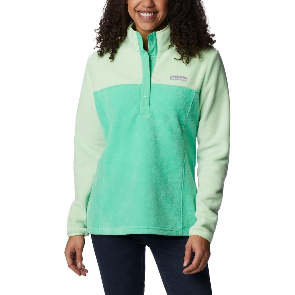 image:imageColumbia Benton Springs 12 Snap Pull Over II Fleece Pullover fr DamenLight Jade Key West