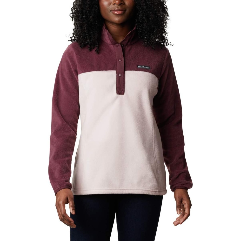 image:imageColumbia Benton Springs 12 Snap Pull Over II Fleece Pullover fr DamenMalbecMineral Pink