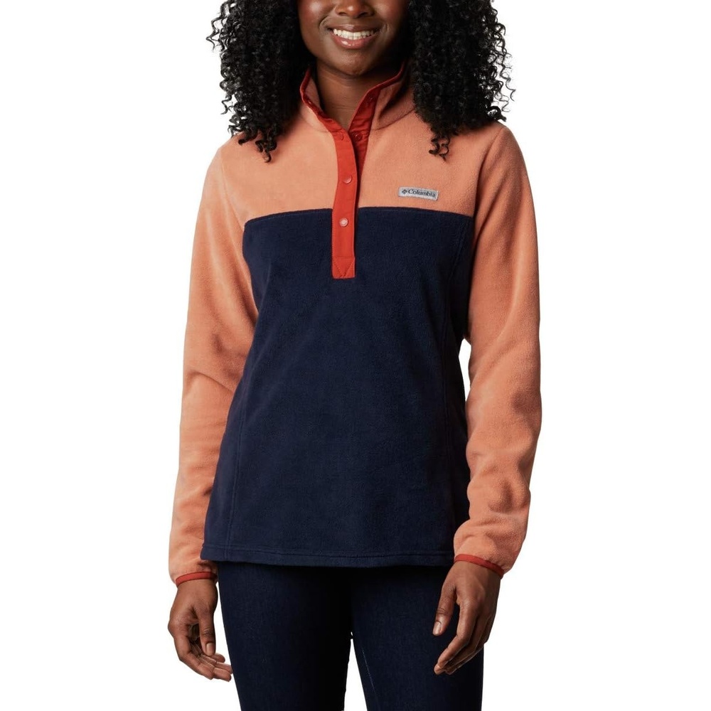 image:imageColumbia Benton Springs 12 Snap Pull Over II Fleece Pullover fr DamenNova PinkDark Nocturnal