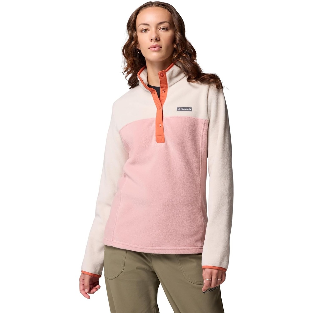 image:imageColumbia Benton Springs 12 Snap Pull Over II Fleece Pullover fr DamenRadiergummi Pink Dark Stone Toskana