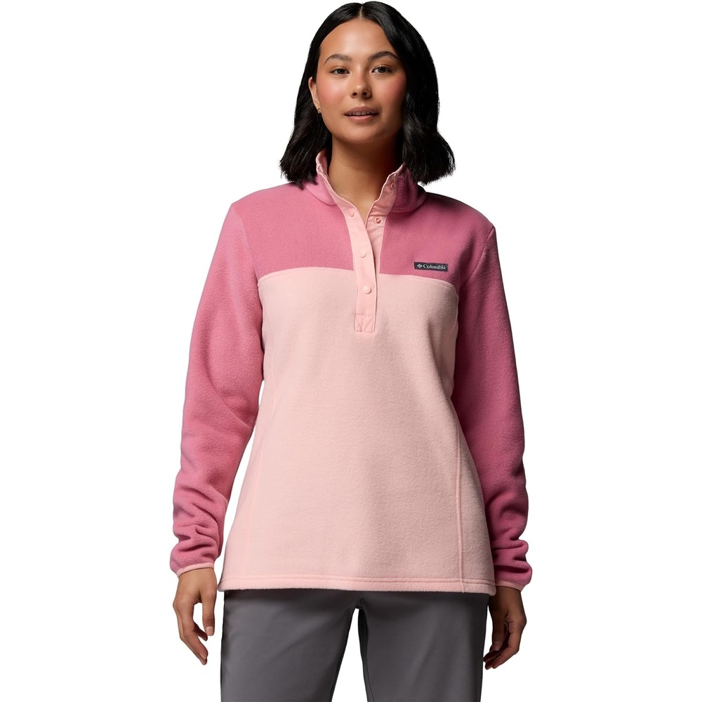 image:imageColumbia Benton Springs 12 Snap Pull Over II Fleece Pullover fr DamenRosa SandRosette