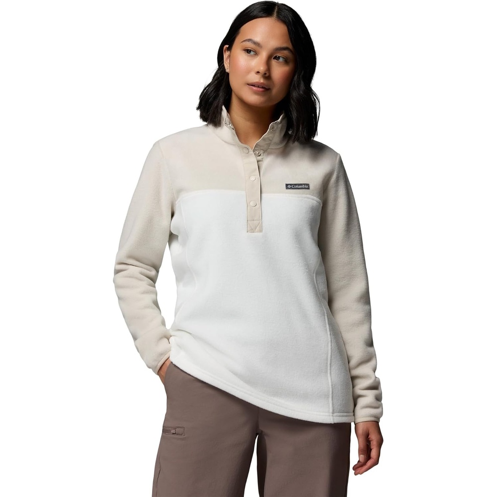 image:imageColumbia Benton Springs 12 Snap Pull Over II Fleece Pullover fr DamenSea SaltDark Stone