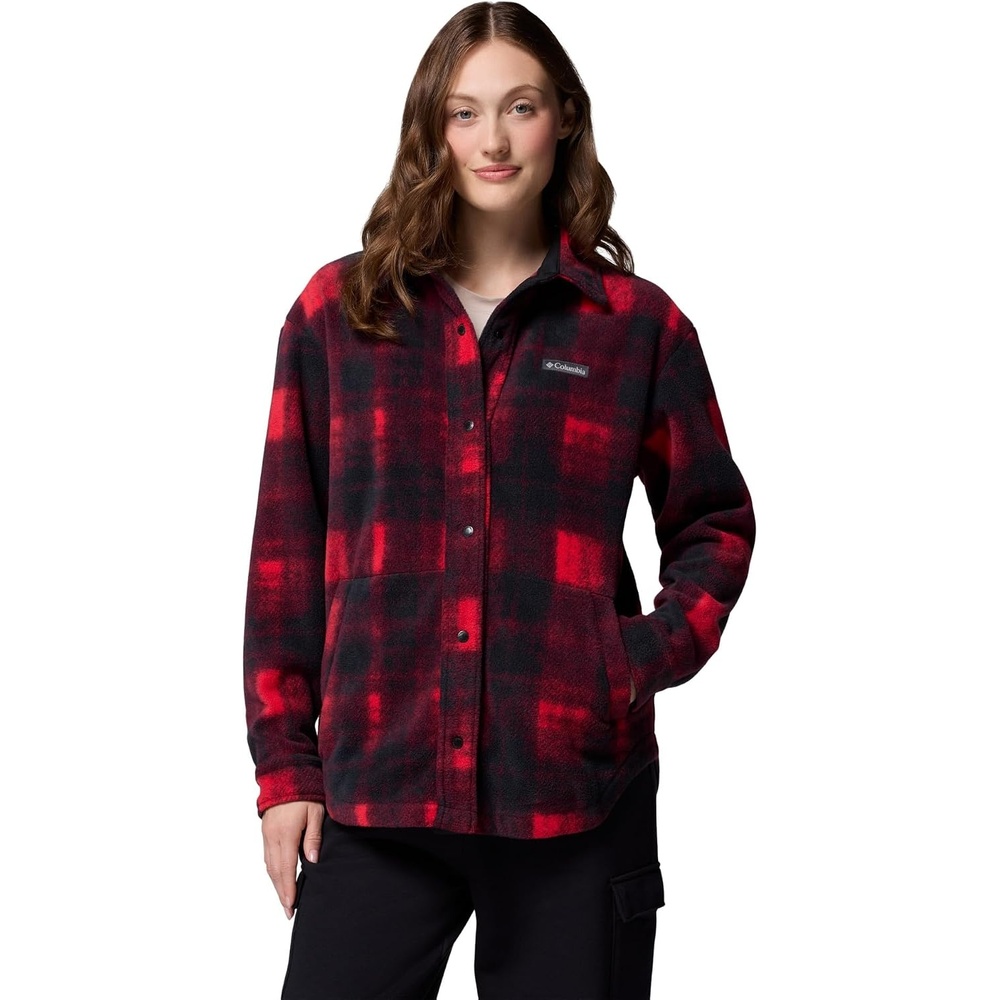 image:imageColumbia Damen Benton Springs Shirt Jacket 2 Fleecejacke 1er PackMountain Red Omblur Tonal