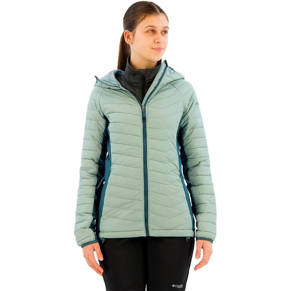 image:imageColumbia Damen Powder Pass 2 Hybrid Hooded Jacket Pufferjacke mit Kapuze 1er PackCrushed Blue Everblue