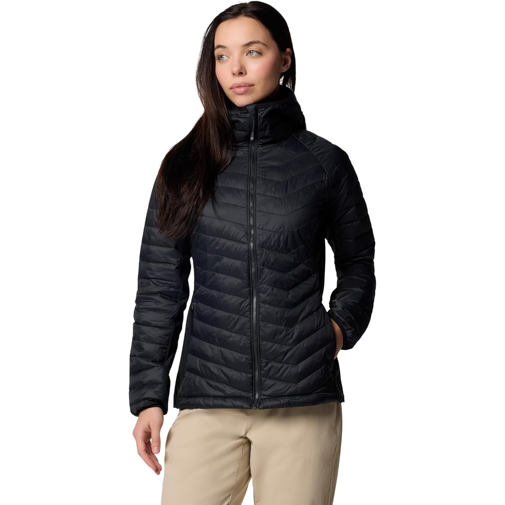 image:imageColumbia Damen Powder Pass 2 Hybrid Hooded Jacket Pufferjacke mit Kapuze 1er PackSchwarz