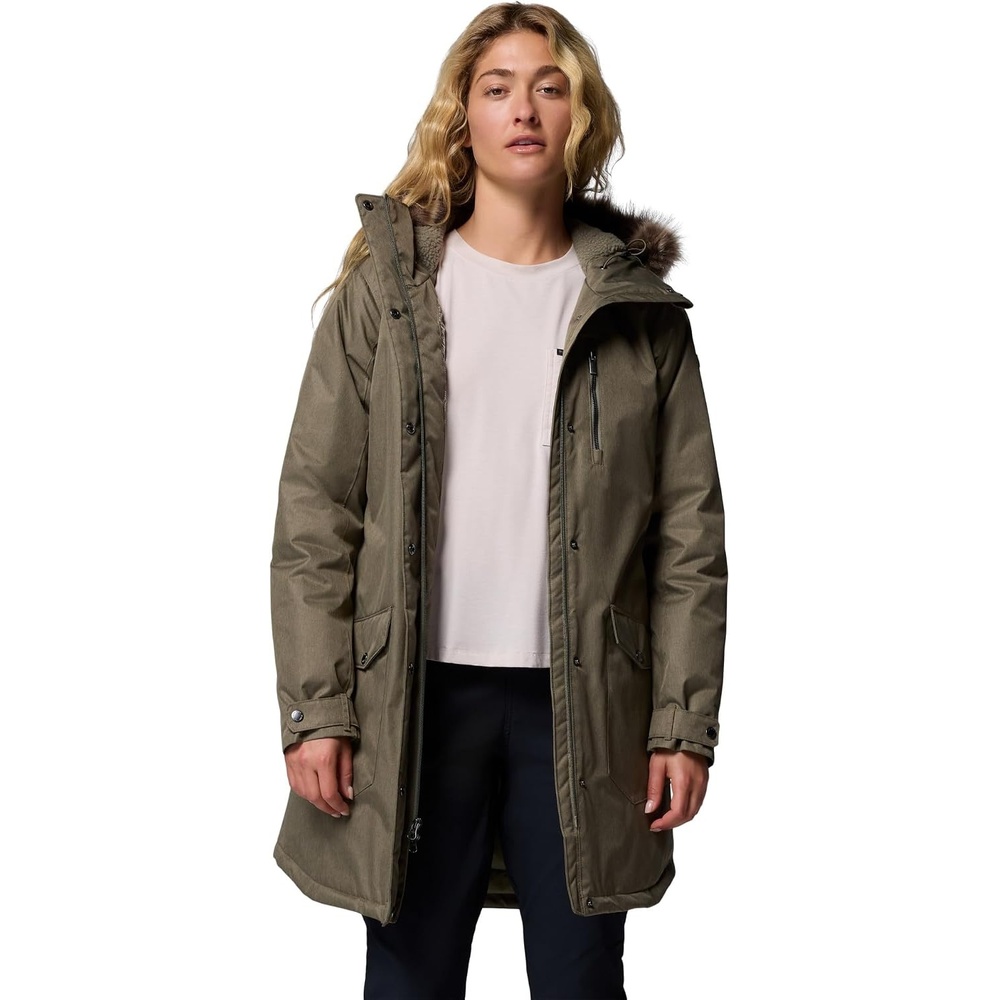 image:imageColumbia Damen Suttle Mountain Long Insulated Jacket Winterjacke 1er PackStone Green