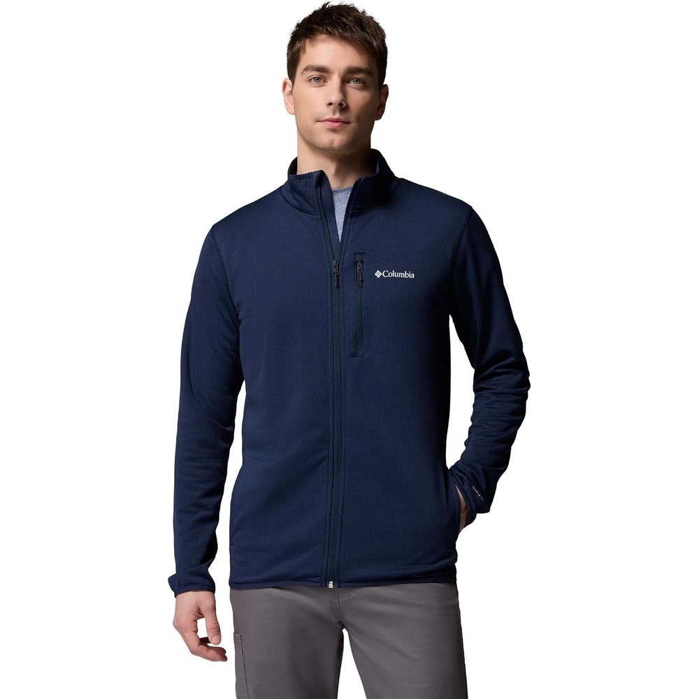 image:imageColumbia Essential Hike Grid Fleece Full Zip Fleecejacke mit durchgehendem Reiverschluss fr HerrenCollegiate Navy