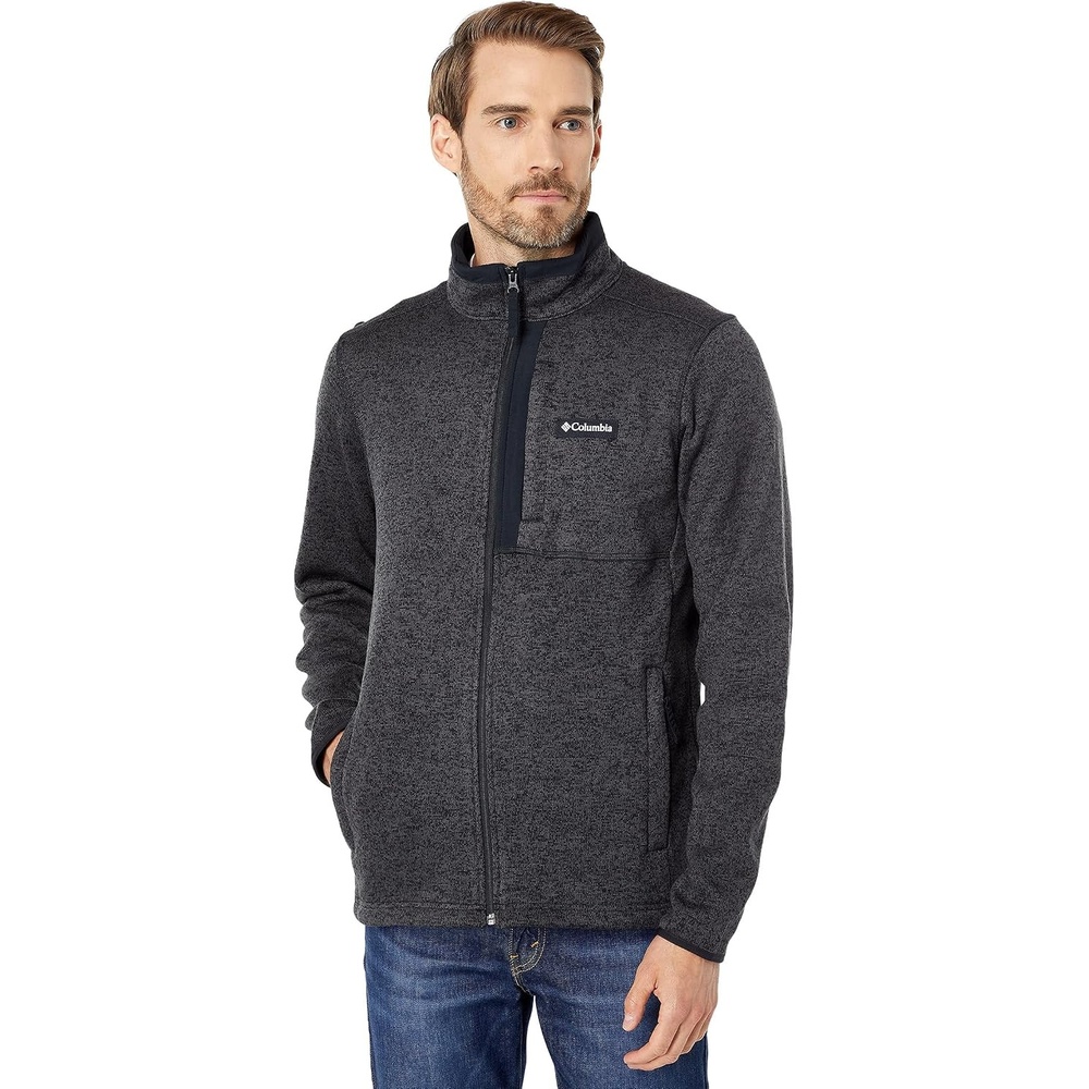 image:imageColumbia Herren Sweater Weather Full Zip Fleecejacke mit durchgehendem ReiverschlussBlack Heather