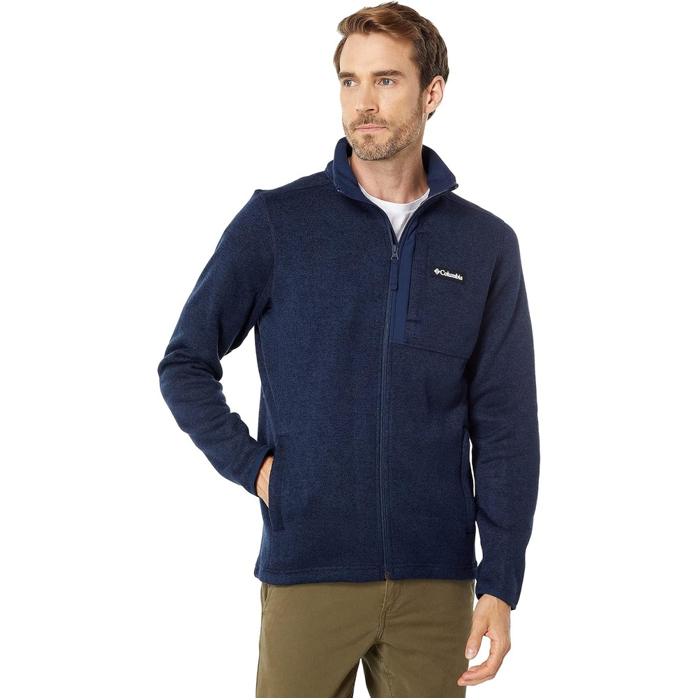 image:imageColumbia Herren Sweater Weather Full Zip Fleecejacke mit durchgehendem ReiverschlussCollegiate Navy Heather