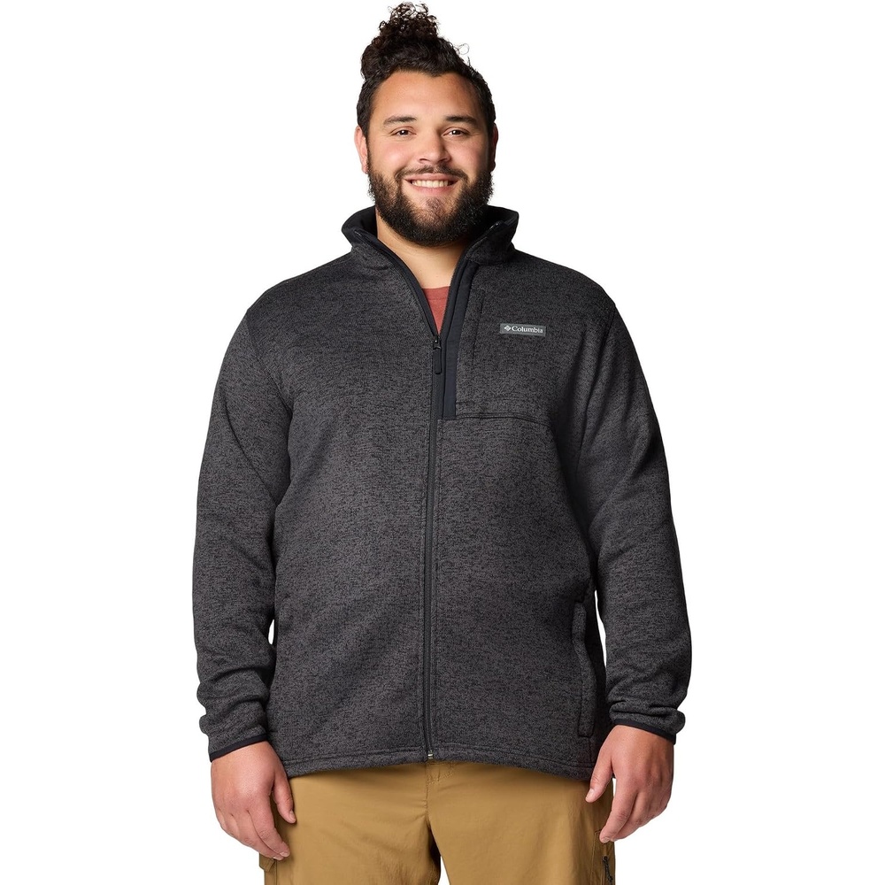 image:imageColumbia Herren Sweater Weather Full Zip Fleecejacke mit durchgehendem ReiverschlussSchwarz Meliert