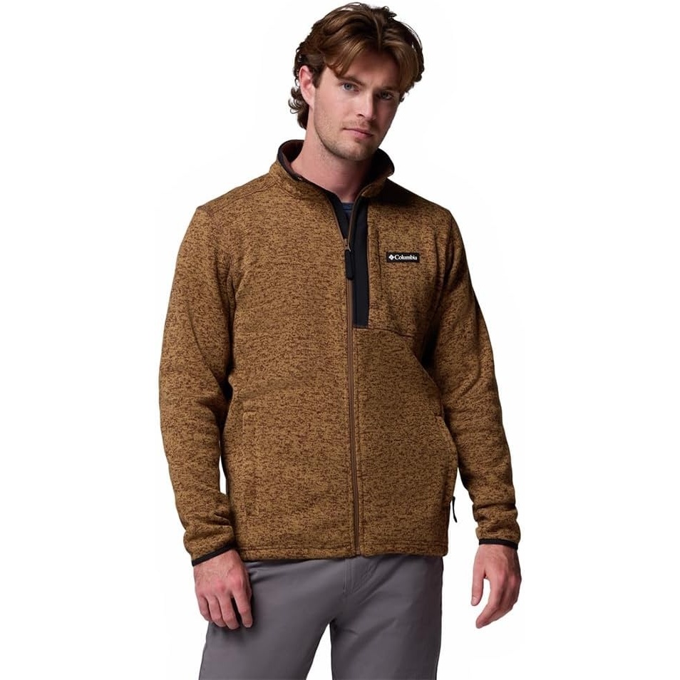 image:imageColumbia Herren Sweater Weather Full Zip Fleecejacke mit durchgehendem ReiverschlussTobacco Heather