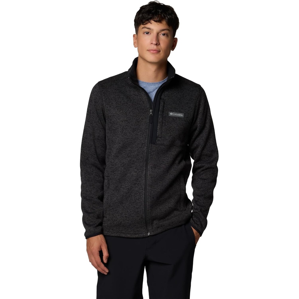 image:imageColumbia Herren Sweater Weather Full Zip Fleecejacke mit durchgehendem Reiverschlussblack heather